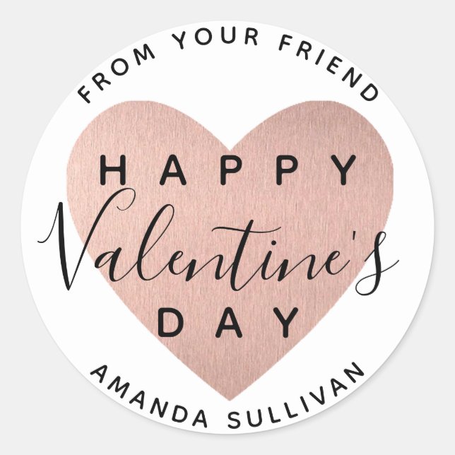 Adesivo Feliz dia de os namorados de Callyografia do coraç (Frente)