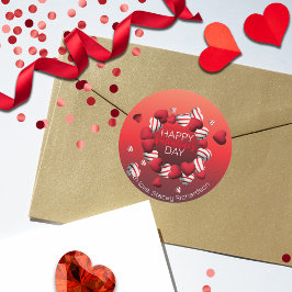 Adesivo Feliz dia de os namorados de Corações 3D com Strip