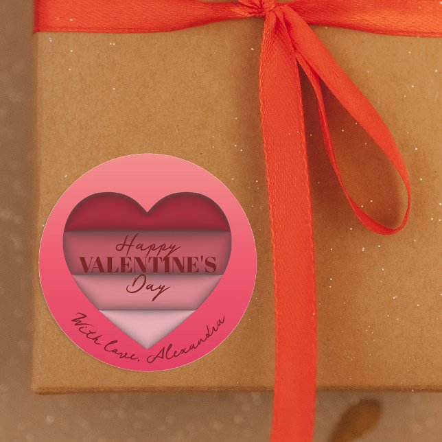 Adesivo Feliz dia de os namorados do Coração Vermelho (Criador carregado)