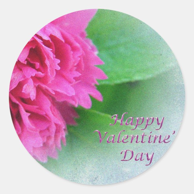 Adesivo feliz dia de os namorados rosa (Frente)