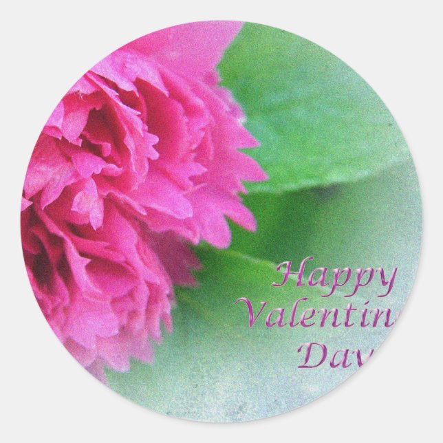 Adesivo feliz dia de os namorados rosa (Frente)