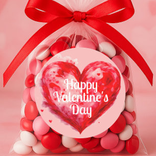 Adesivo Feliz dia de os namorados Rosa Vermelho