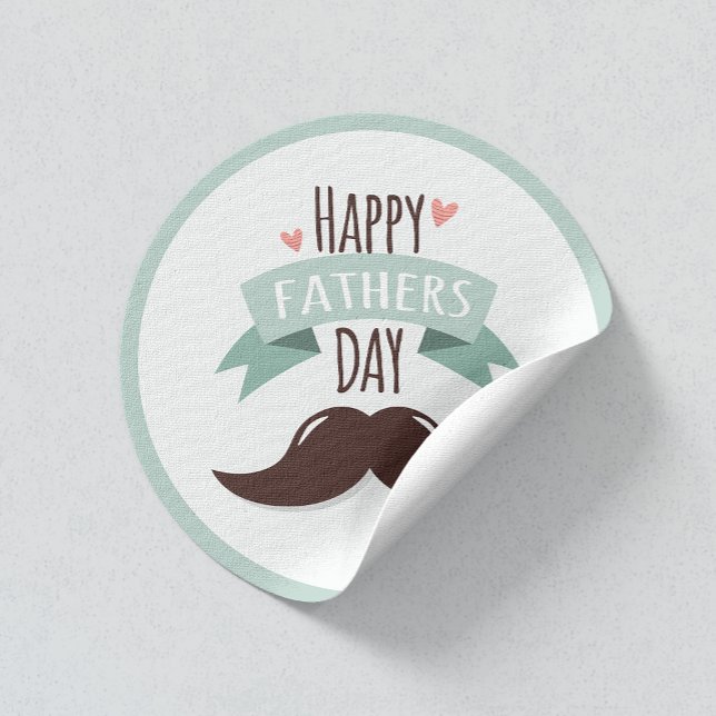 Adesivo Feliz dia de os pais - bigode (Criador carregado)