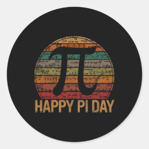Adesivo Feliz Dia de Pi Equações Matemáticas Sunset Gift P
