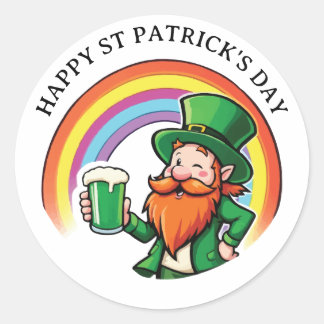 Adesivo Feliz Dia de São Patrício Feliz Leprechaun