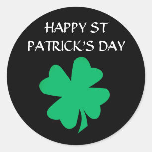 Adesivo Feliz Dia de São Patrício Irlandês Shamrock Leaf 2