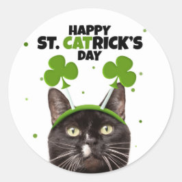 Adesivo Feliz Dia de São Patrício para qualquer gato na ba