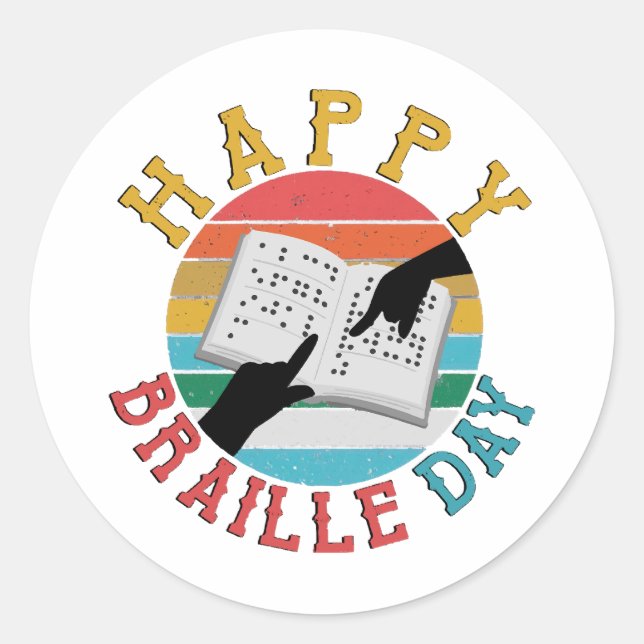 Adesivo Feliz Dia do Braile (Frente)