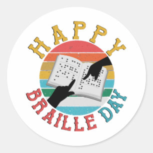 Adesivo Feliz Dia do Braille