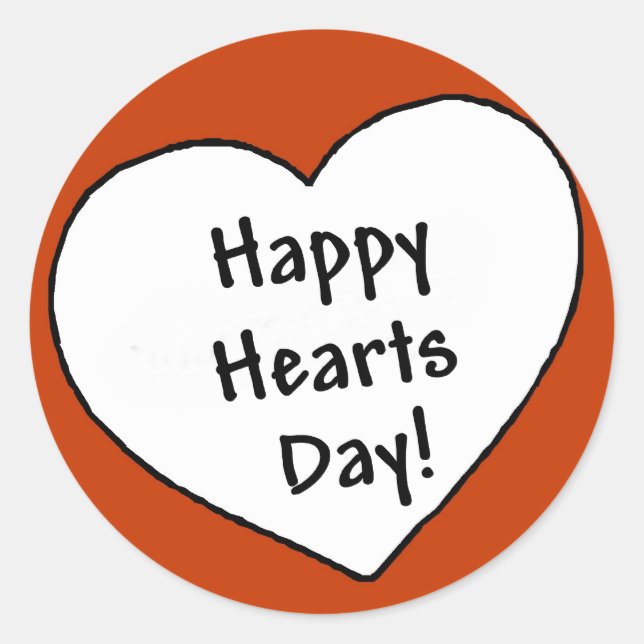 Adesivo Feliz Dia do Coração - Sticker (Frente)