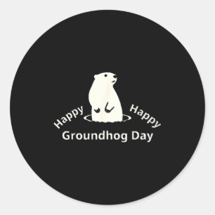 Adesivo Feliz Dia do Groundhog