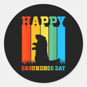 Adesivo Feliz Dia do Groundhog Amante do Animal Ground Hog