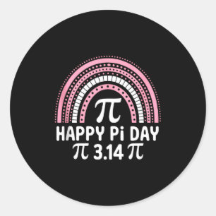 Adesivo Feliz Dia do Pi 3.24 Símbolo do Pi Boho Arco-Íris