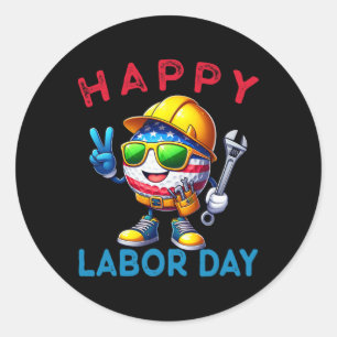Adesivo Feliz Dia Do Trabalho De Golfe Engraçado Para As M