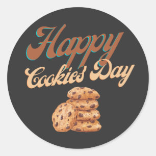 Adesivo Feliz Dia dos Biscoitos, Dia Nacional dos Biscoito