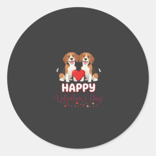 Adesivo Feliz Dia dos Namorados Casal Beagle
