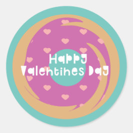 Adesivo Feliz Dia dos Namorados Confetes Coração Donut de 
