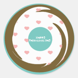 Adesivo Feliz Dia dos Namorados Confetti Rosquinha de márm