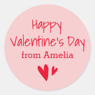 Adesivo Feliz Dia dos Namorados da custom name rosa vermel