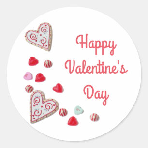 Adesivo Feliz Dia dos Namorados dos Cookies Candy Hearts