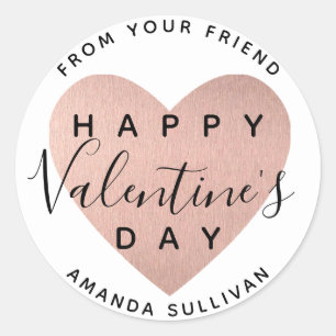 Adesivo Feliz dia dos namorados Dourado cor-de-rosa de