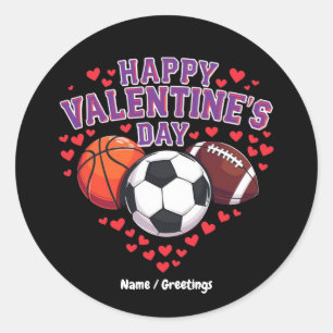 Adesivo Feliz Dia dos Namorados Futebol de basquetebol