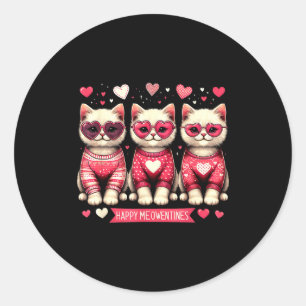 Adesivo Feliz Dia dos Namorados Meowentines Gatos Fofos Am