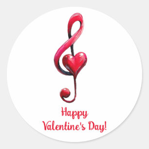 Adesivo Feliz Dia dos Namorados Música de Amor