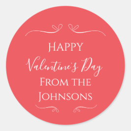 Adesivo Feliz Dia dos Namorados Rosa Vermelho Da Família N