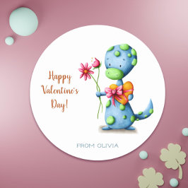 Adesivo Feliz Dia dos Namorados Sala de Aula Dinossauro