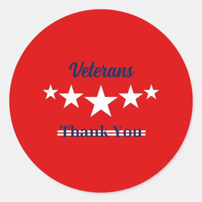Adesivo Feliz Dia dos Veteranos (Frente)