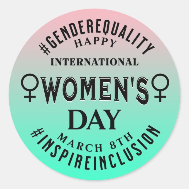 Adesivo Feliz Dia Internacional da Mulher | 8 de março (Frente)
