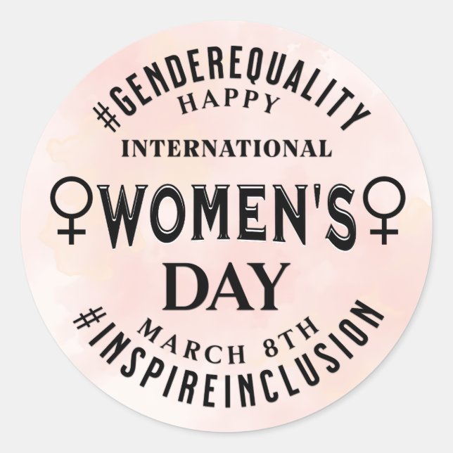 Adesivo Feliz Dia Internacional da Mulher | 8 de Março (Frente)