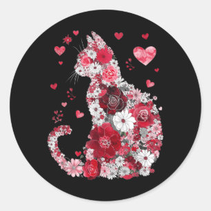 Adesivo Feliz Dia Meowentines Funny Girls Gato Dia dos Nam