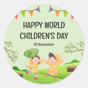 Adesivo Feliz Dia Mundial da Criança 20 de novembro