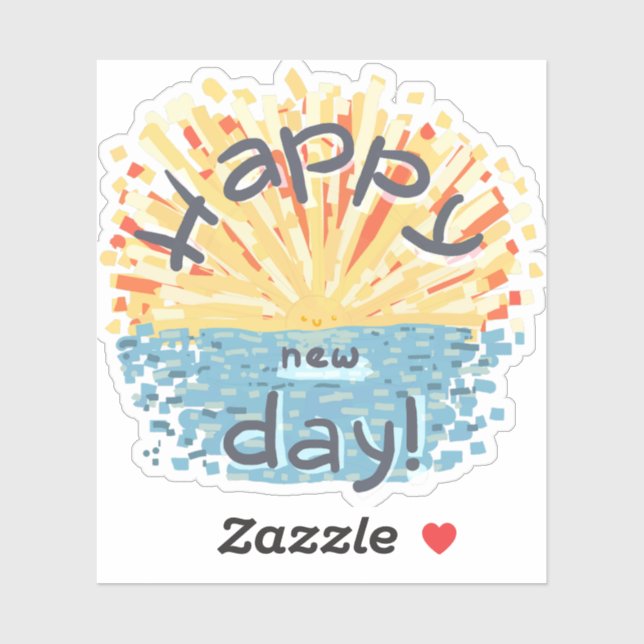 Adesivo Feliz Dia Novo! (Folha)