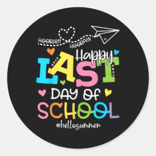 Adesivo Feliz Dia Passado Da Escola Alô Estudantes De Verã