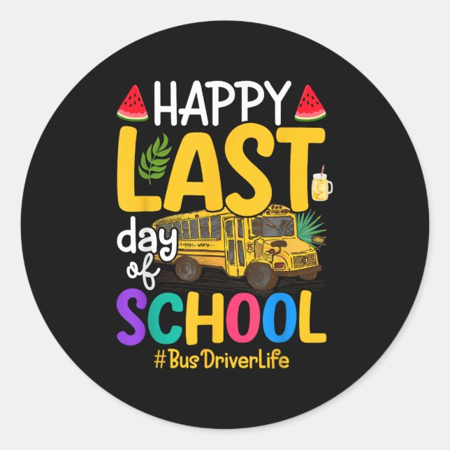 Adesivo Feliz Dia Passado De Condutor De Ônibus Escolar Ve (Frente)