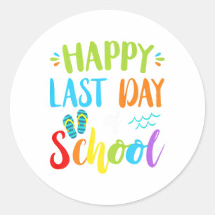 Adesivo Feliz Dia Passado De Férias De Verão Na Escola Ide