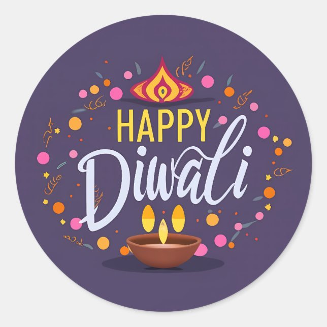 Adesivo feliz diwali (Frente)