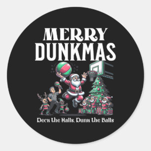 Adesivo Feliz Dunkmas Papai Noel Engraçado Esqueleto Humor