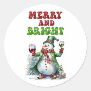 Adesivo Feliz e Bright Snowman