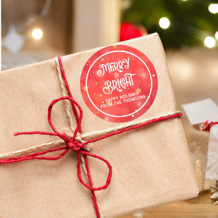 Adesivo Feliz e Brilho da Estrela Vermelha com faísca