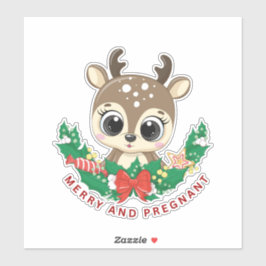 ADESIVO FELIZ E DEER GRÁVIDA