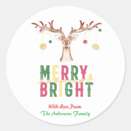 Adesivo Feliz e Enfeites de natal de Reinvedores com Cute 