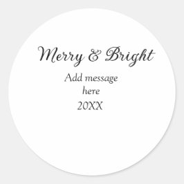 Adesivo Feliz e feriado de Natal brilhante adicionar mensa