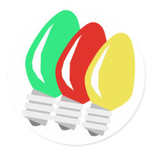 Feliz e luzes de Natal brilhantes