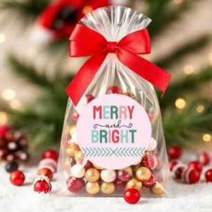 Adesivo Feliz e Natal brilhante