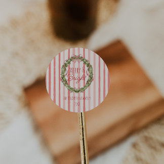 Adesivo Feliz e Vermelho Brilhante Faixa Arco de Natal