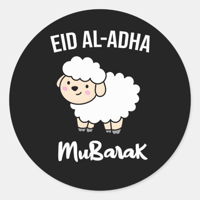 Adesivo Feliz Eid Al Adha Mubarak Day Muslim Eid Shea (Frente)